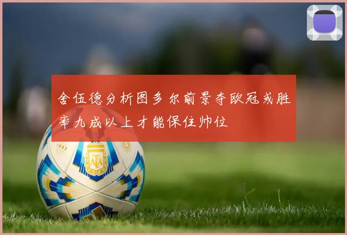 舍伍德分析图多尔前景夺欧冠或胜率九成以上才能保住帅位